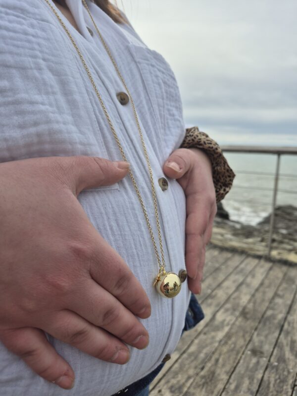 collier en acier inoxydable doré