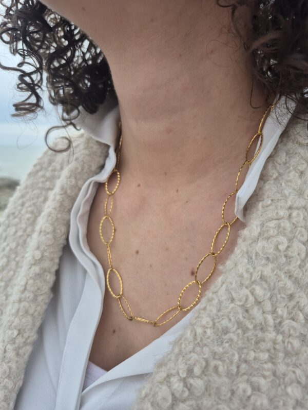 collier doré grande chaîne