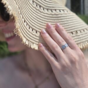 bague argent fleur