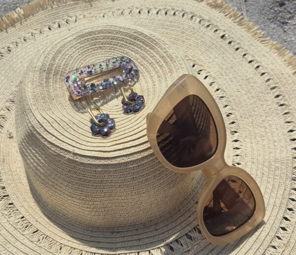 boucle d'oreille résine
